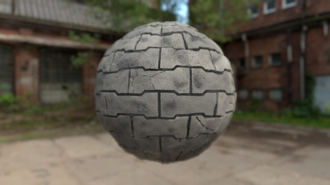 Full Procedural Street Tile Blocks Material/Texture