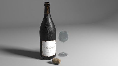 Wine Glass and Bottle