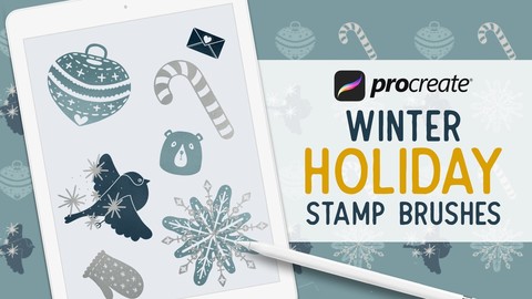 50 Procreate Holiday Stamp Brushes