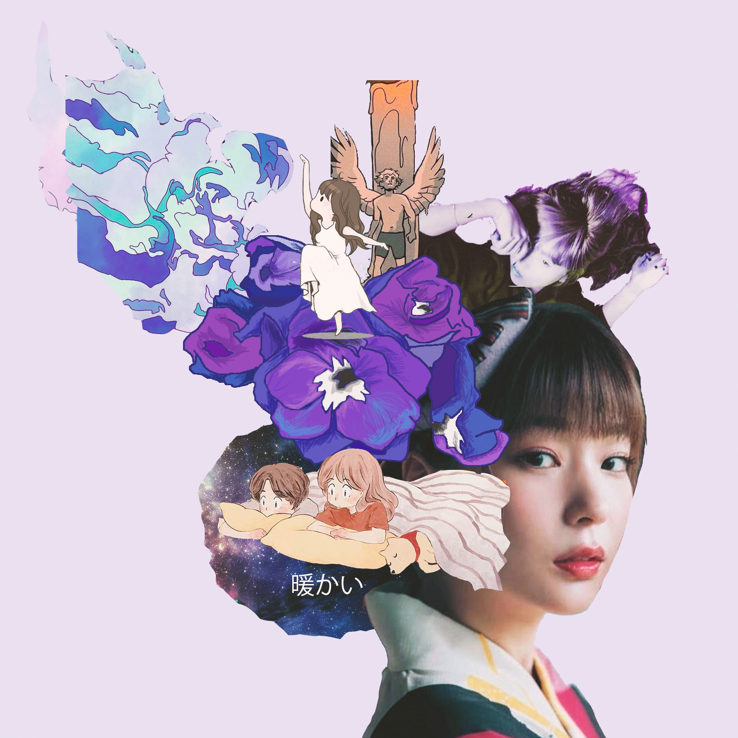 ArtStation Delphinium Collage (Custom Tapestry or Digital) Artworks