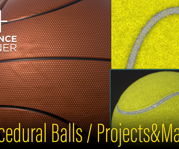 ArtStation - Procedural Basketball And Bonus Tennis Ball - 4k Textures ...