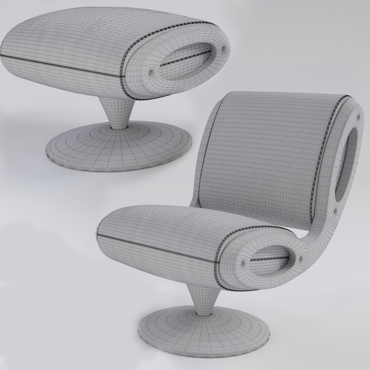 Free STL file Peanut Chair by Marc Newson・3D print design to download・Cults