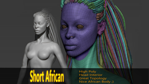 Short African BaseMesh (Highpoly)