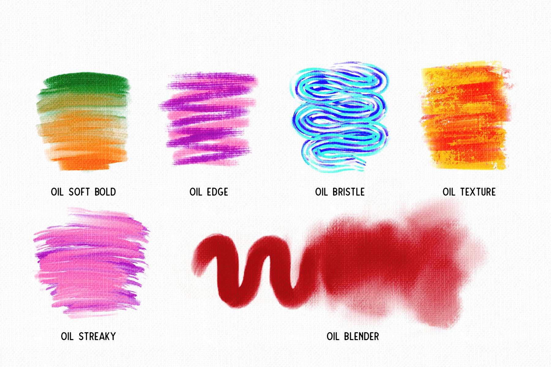 Oil paint brushes. Кисти пастель для Procreate. Oil Brushes for Procreate. Oil Brush.