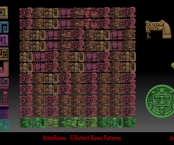 ArtStation - Aztec Patterns / Symbols IMM Brush Pack | Brushes