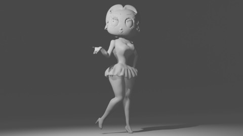 Betty Boop Keyed and split for 3D printing