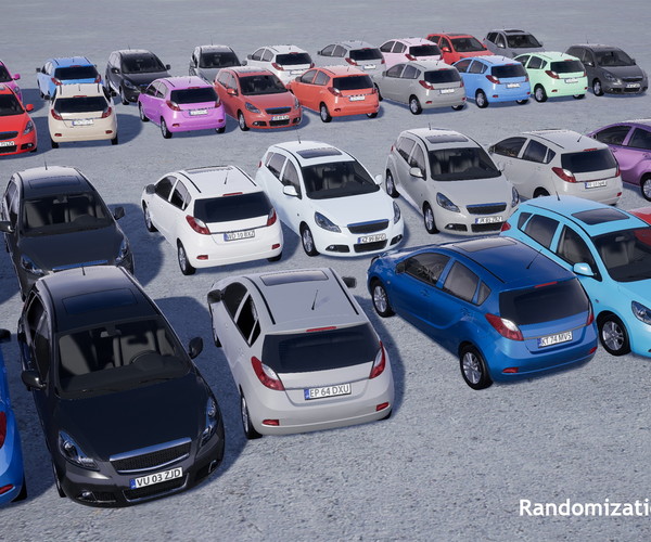 ArtStation Hatchback Car Game Assets