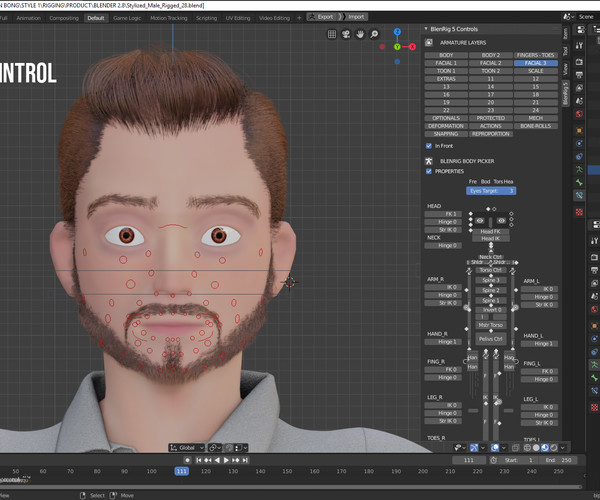 ArtStation - Rigged - Stylized Character Man In Blender Cycles And ...