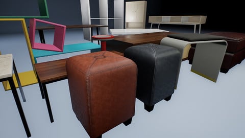 Furniture Pack VOL. 1 / UE4+Unity 2019