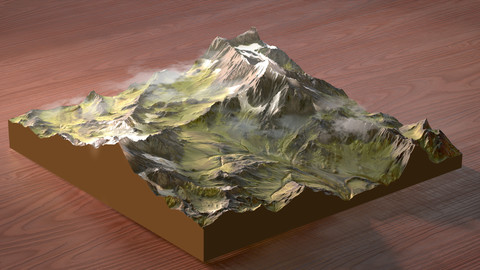 Gaea Terrain - Summer Alps Mountains