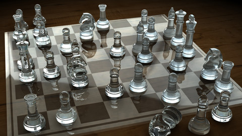 Glass Chess Set