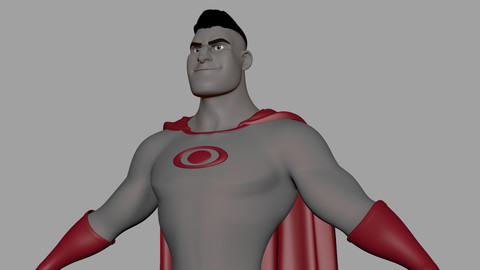 SuperHero T pose modeling