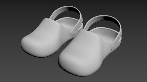 crocs shoes flip flop boots shoe accessories rubber slip 3D model