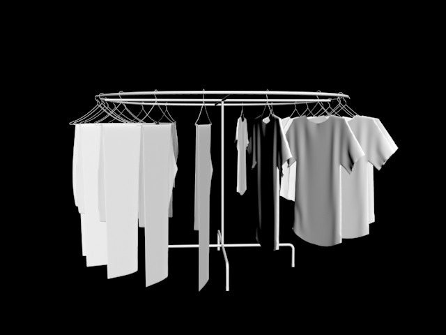 ArtStation - jeans tshirts round rack 1 man shirt pants jeans 3D model ...