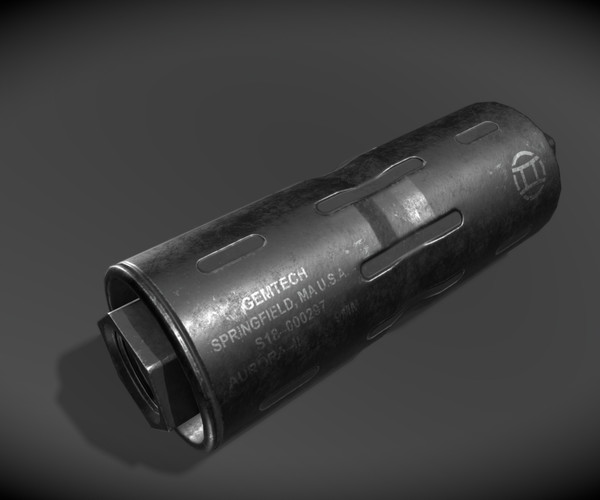 ArtStation - Gemtech Aurora II Suppressor | Game Assets