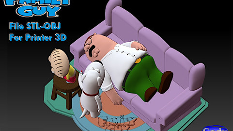 Family Guy (Griffin)  Model Printing Miniature Assembly File STL-OBJ for 3D Printing FDM-FFF DLP-SLA-SLS