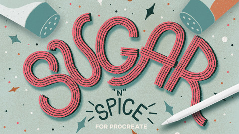 SUGAR & SPICE LETTERING SET FOR PROCREATE