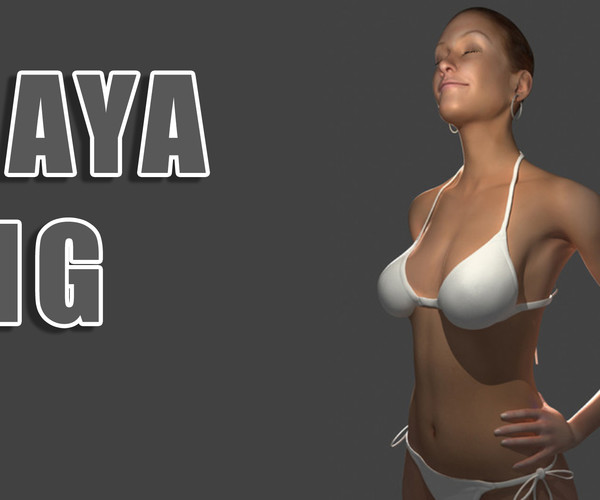 Artstation Maya Female Rigged Character Game Assets 6481