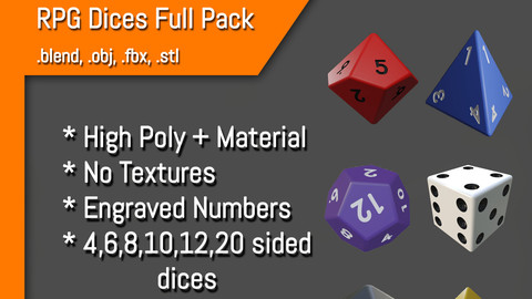RPG Dices Full Pack - Pacote de Dados