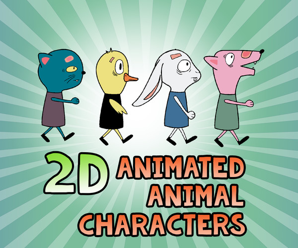 ArtStation 2D Animated Animal Characters The Forest Gumps Game Assets