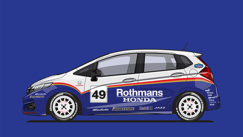 HONDA JAZZ-FIT Rothmans/Digital File Vector