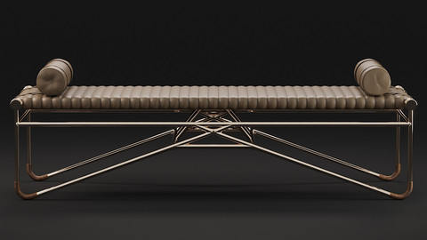 La Strizza Saddle Leather Bench 3D model