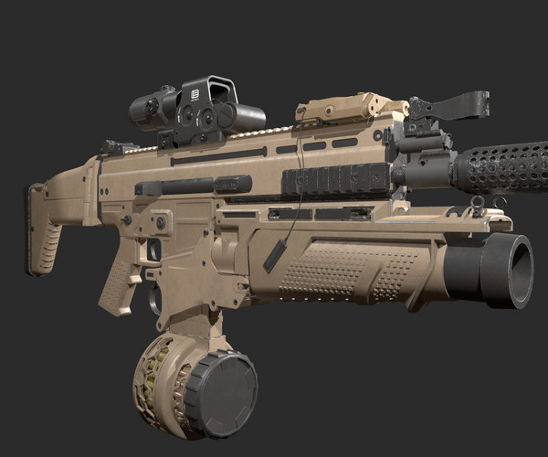 ArtStation - scar H with attacthments | Game Assets