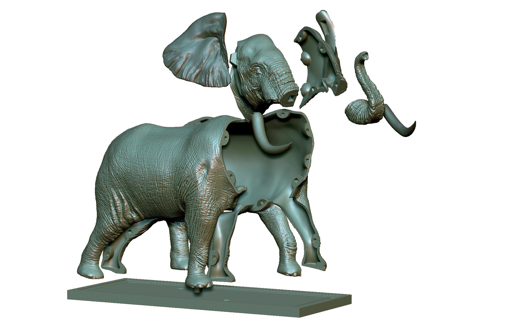 Artstation Elephant 3d Printing Resources 5376