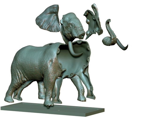 Artstation - Elephant 3d Printing 