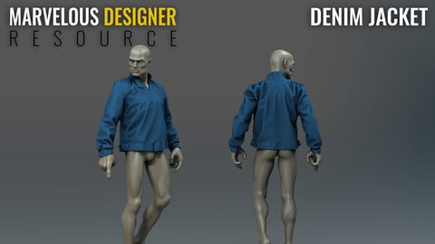 Denim Jacket - Marvelous Designer Resource