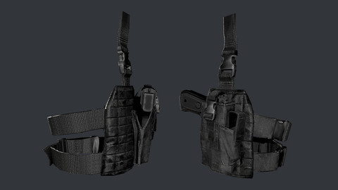 Military Police Gun Holster Game Ready 02