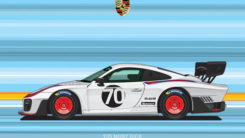 PORSCHE 935/Digital File Vector