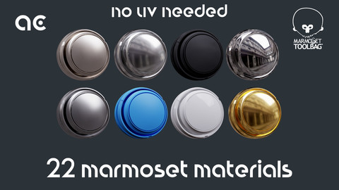 Marmoset Materials Collection Vol. 1 | 22 PBR Materials