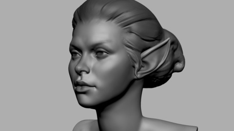 Fantasy Female Head
