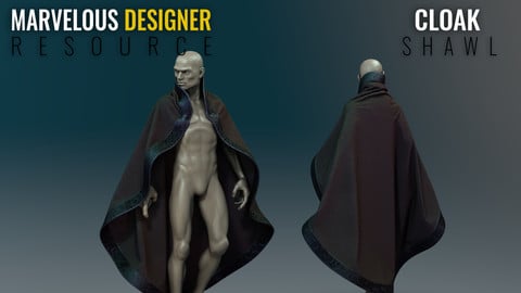 Shawl - Marvelous Designer Resource