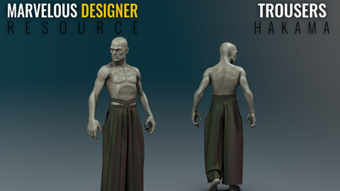 Hakama - Marvelous Designer Resource