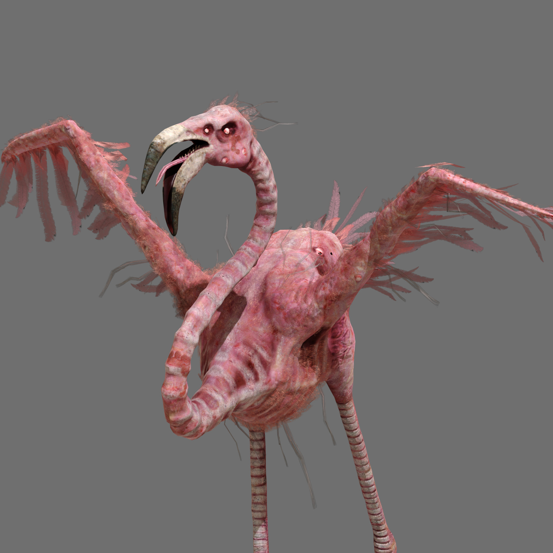 Flamingo and Ogre by Najeev Raj Nadarajah