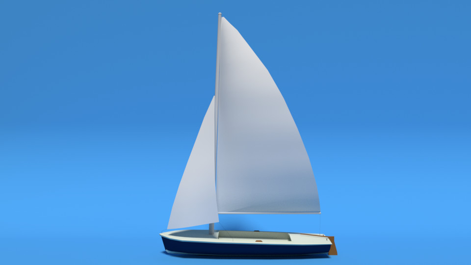 ArtStation - Low Poly Cartoon Flying Scot Dinghy Sailboat | Resources