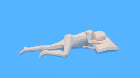 Low Poly Kid Sleeping