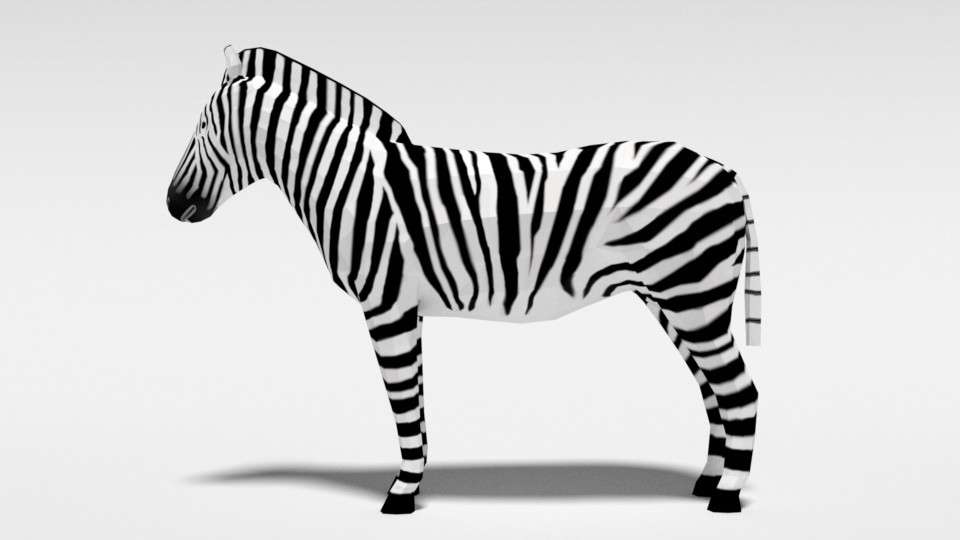 ArtStation - Low Poly Cartoon Zebra | Resources