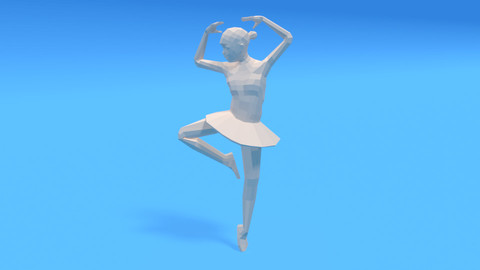 Low Poly Ballerina Girl