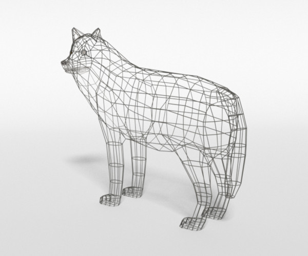 ArtStation - Low Poly Cartoon Grey Wolf | Resources