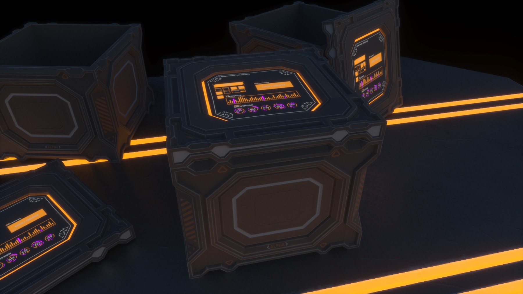 ArtStation Scifi Cargo crate Game Assets