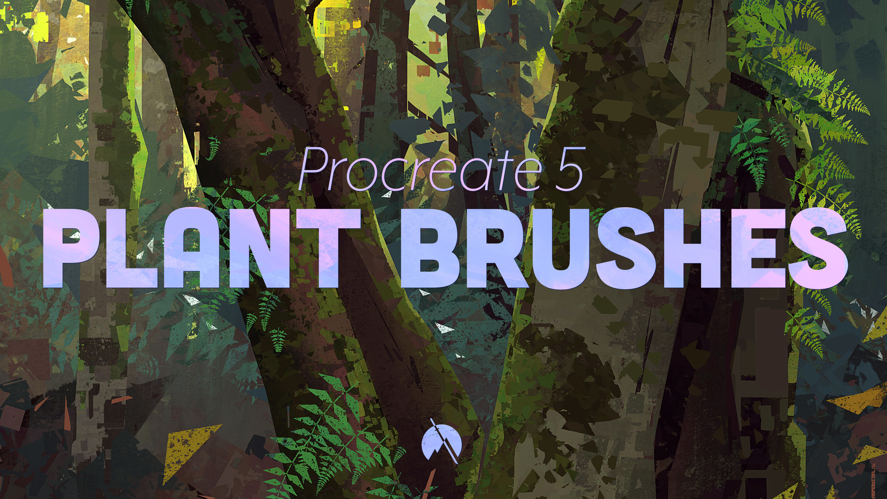 A set of 37 custom brushes I made for Procreate to quickly paint grass, tre...