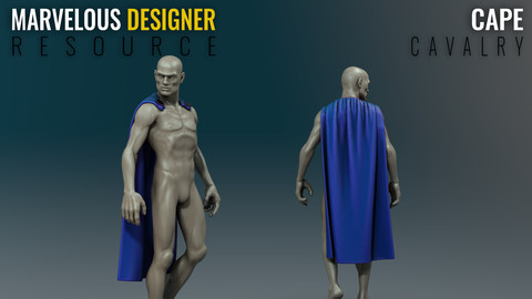 Cape - Cavalry - Marvelous Designer Resource