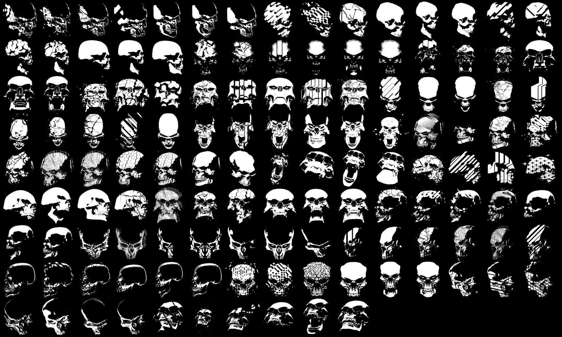 ArtStation - Skull Decal Pack - 100+ | Game Assets
