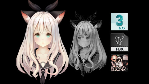Bli Cat Girl Model(HAND painting  Character)
