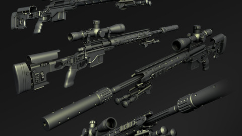 SniperRifle HighPoly