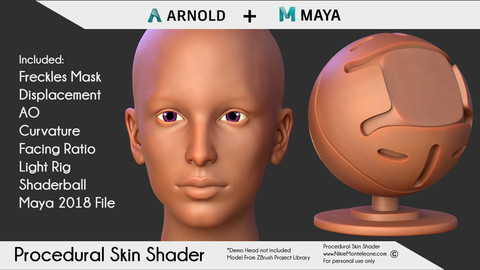 100% Procedural Skin Shader