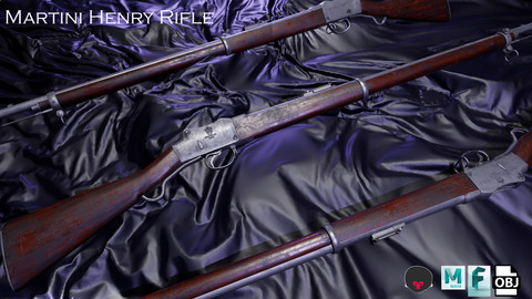 Enfield Martini Henry Rifle Game Ready Model